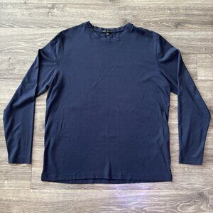 Robert Barakett Georgia Long Sleeve T-Shirt Crewneck Blue Night Navy XXL 23336LS